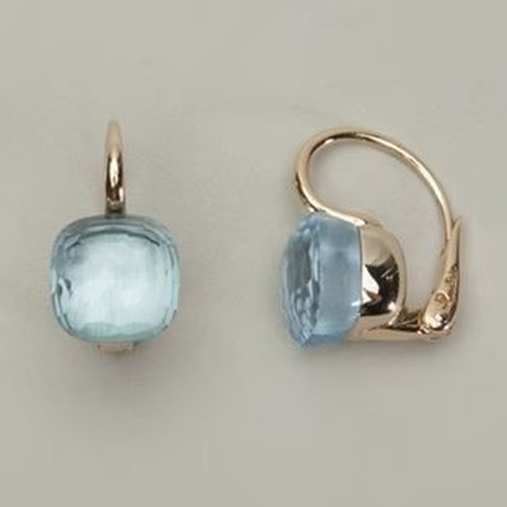 Vintage-Brisuren in Blau mit eingearbeitetem Brillanten