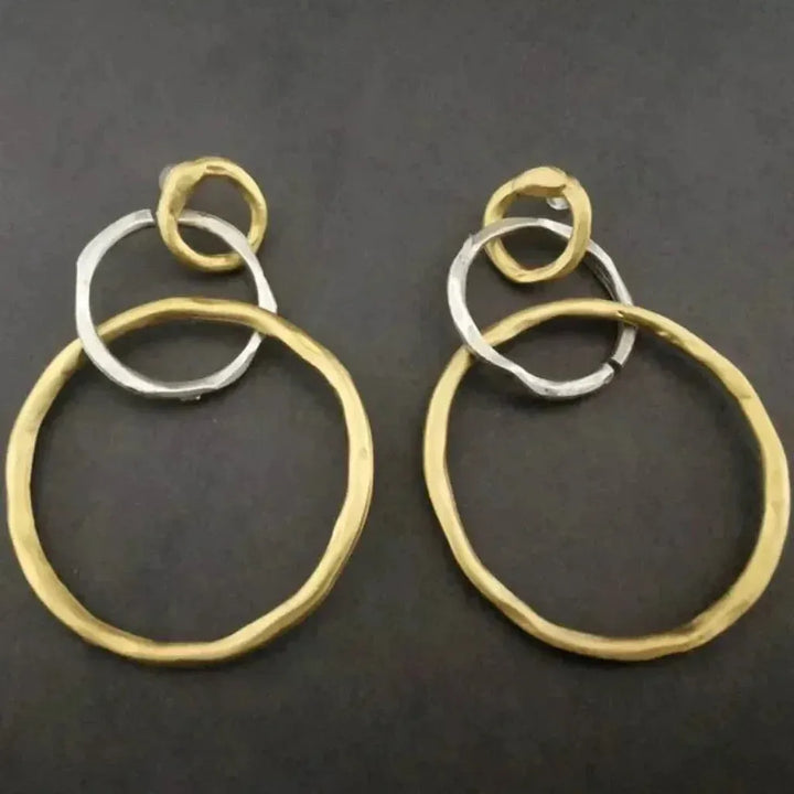 Vintage-Ohrringe aus Gold und Weissgold