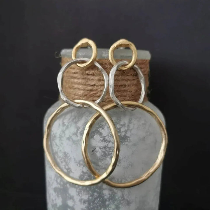 Vintage-Ohrringe aus Gold und Weissgold