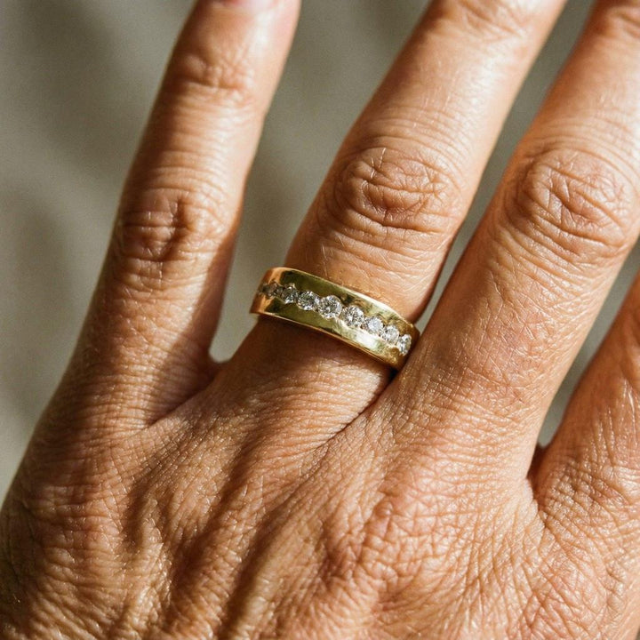 Vintage-Ring aus Gold mit Brillanten