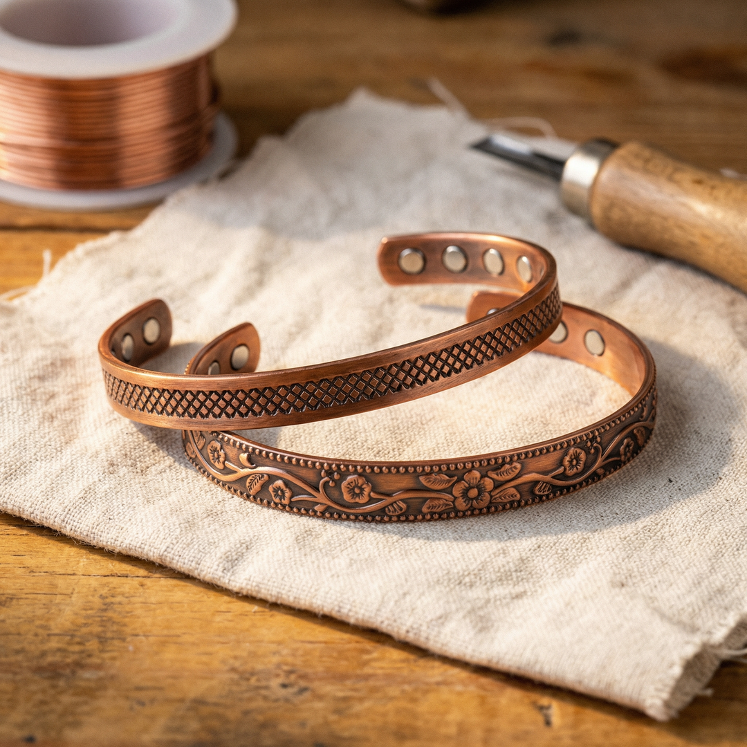 Kupferarmband-Set Schmiede