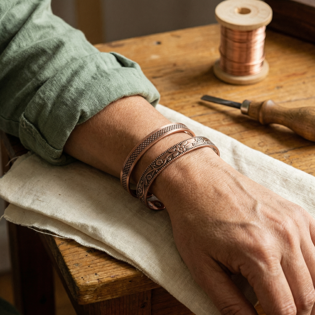 Kupferarmband-Set Schmiede