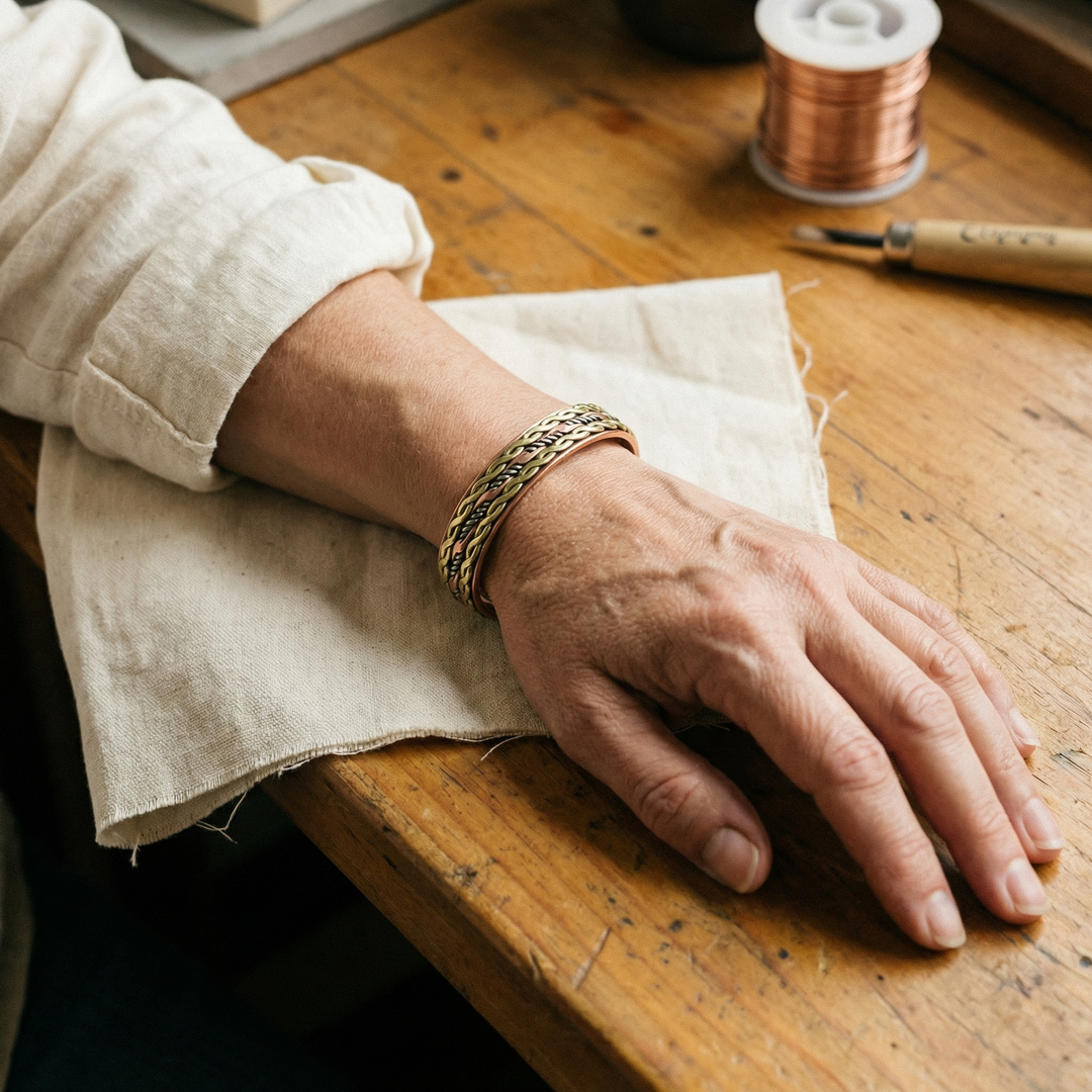 Kupferarmband Gewebe