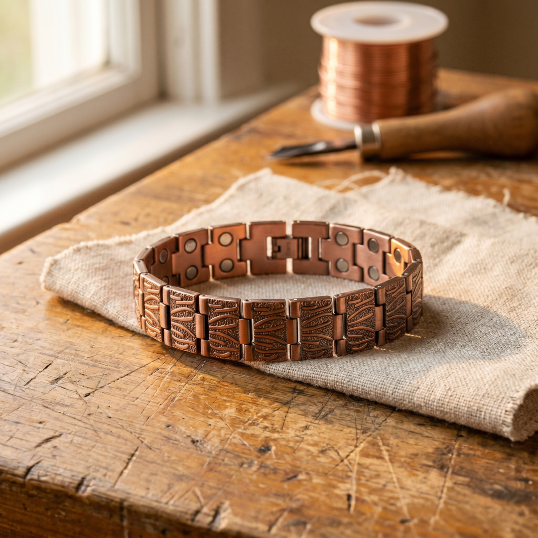 Herren-Kupferarmband Granit