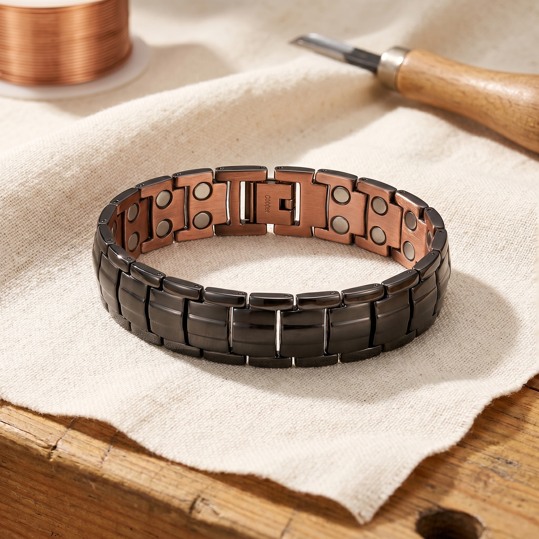 Herren-Kupferarmband Ocker