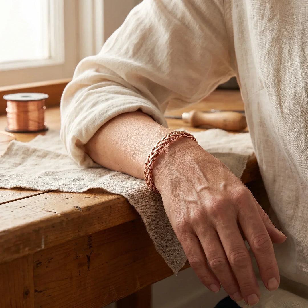 Kupferarmband Brombeere